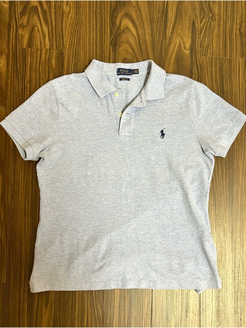 Polo by Ralph Lauren Men’s Light Blue Skinny Fit Polo Shirt